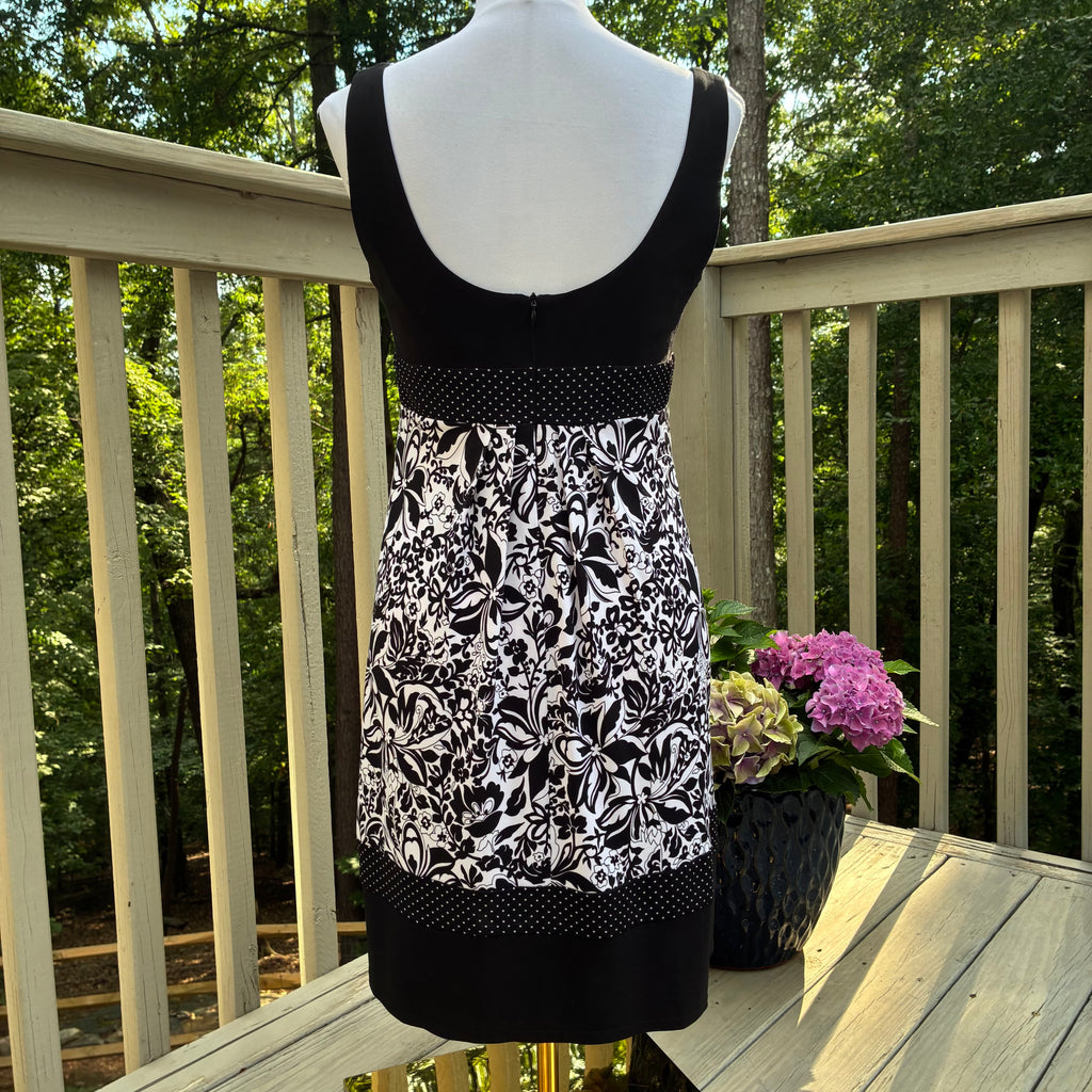 Vintage 90s polka dot floral summer dress